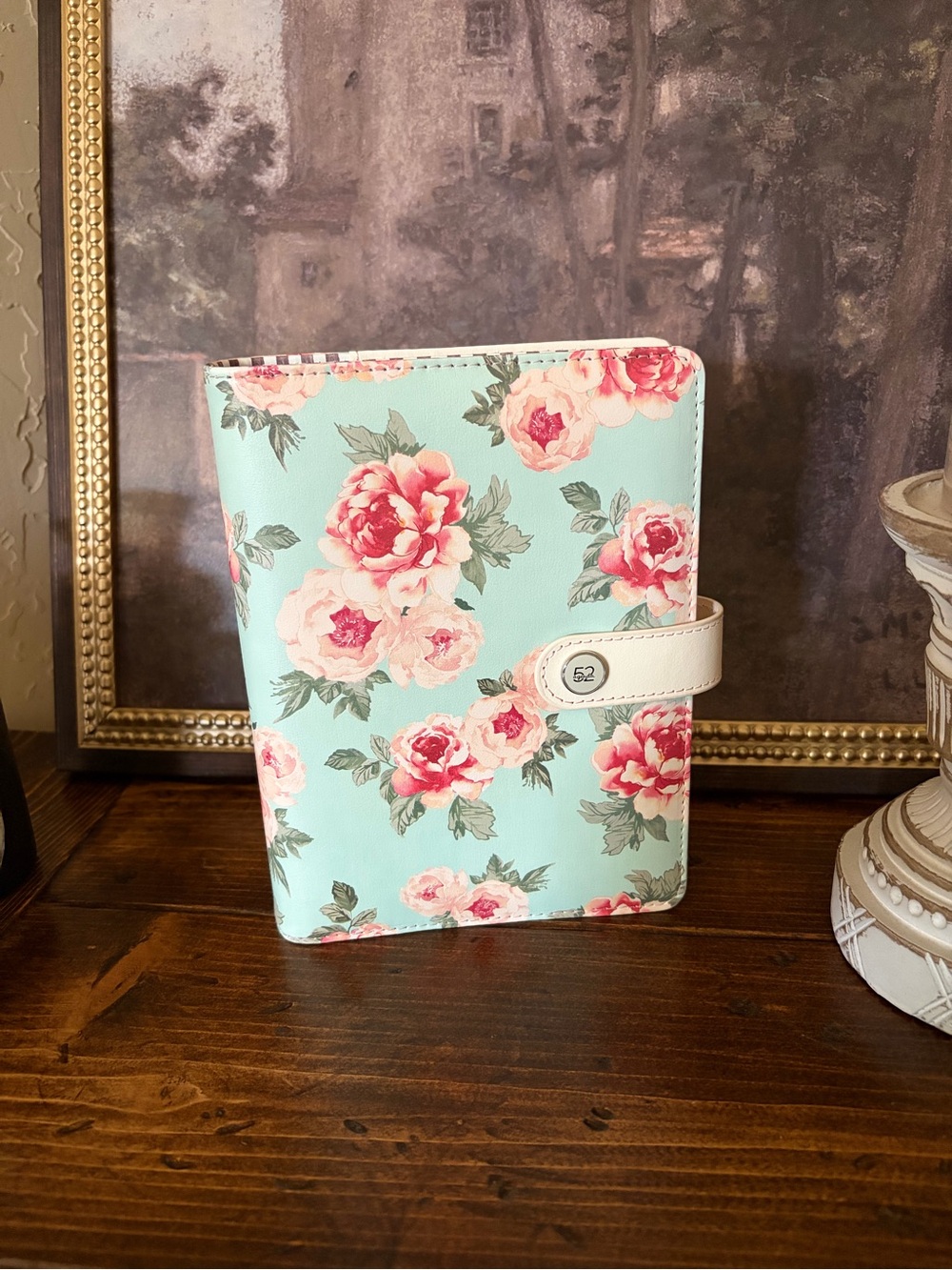 The Paper Studio Floral Faux Leather A6 Planner Binder